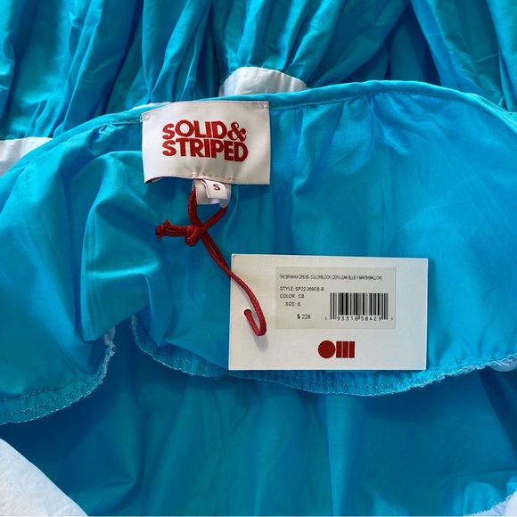 Solid & Striped The Brianna Striped Halter Tiered Ruffle Dress - Picture 13 of 14